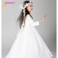 Beautiful Baby Girls 2015 Hot Sell Kids White Wedding Princess Flower Girl Dresses High Quality